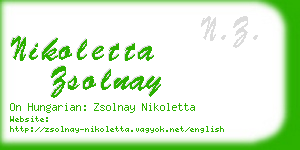 nikoletta zsolnay business card